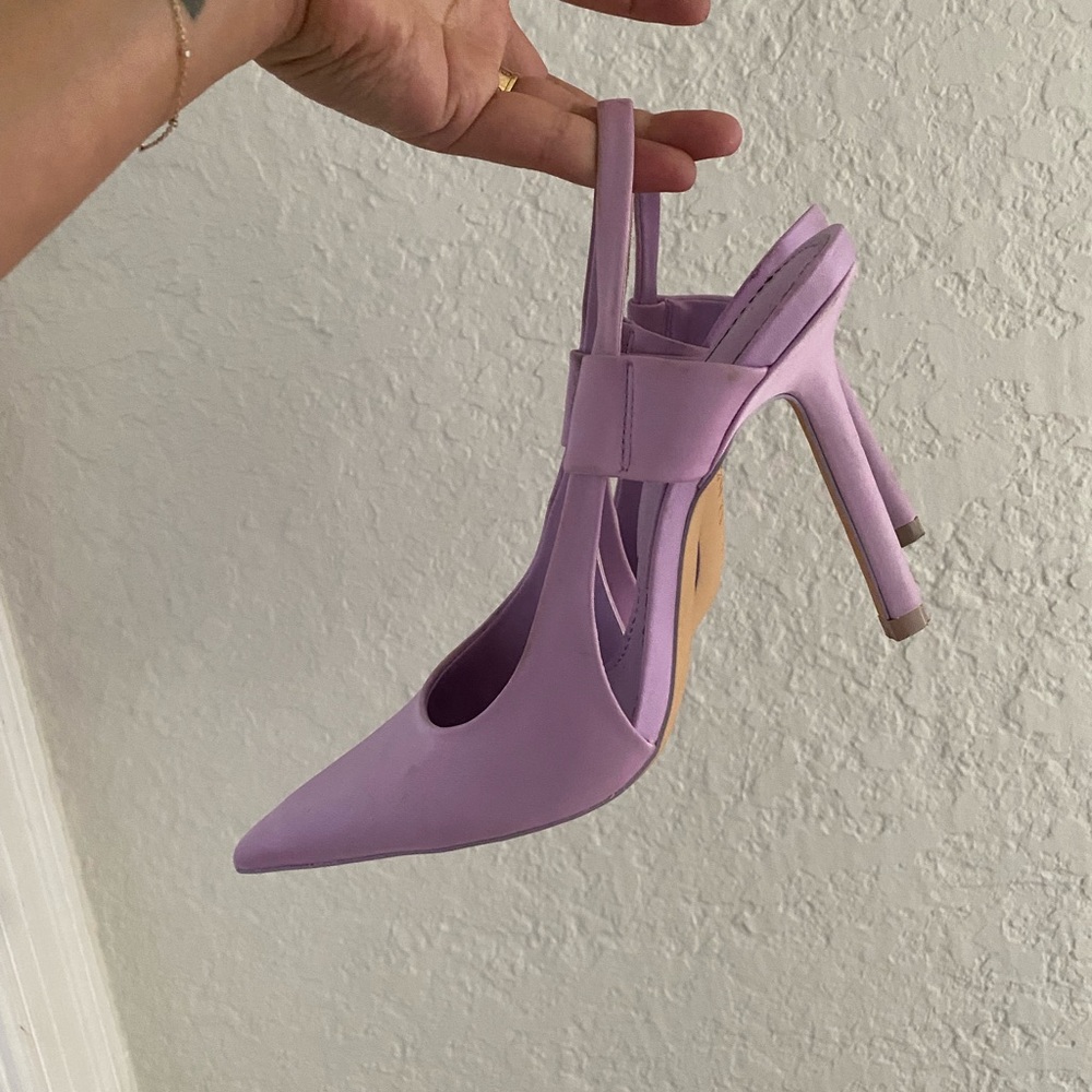 Zara lavender sling back pumps